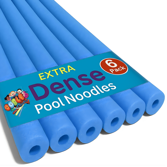 Oodles of Noodles Deluxe Foam Pool Noodles – 48” x 2.5” Hollow Core Swim Noodles – Extra Dense, Durable, Buoyant – Pool, Beach, Crafts, DIY Projects