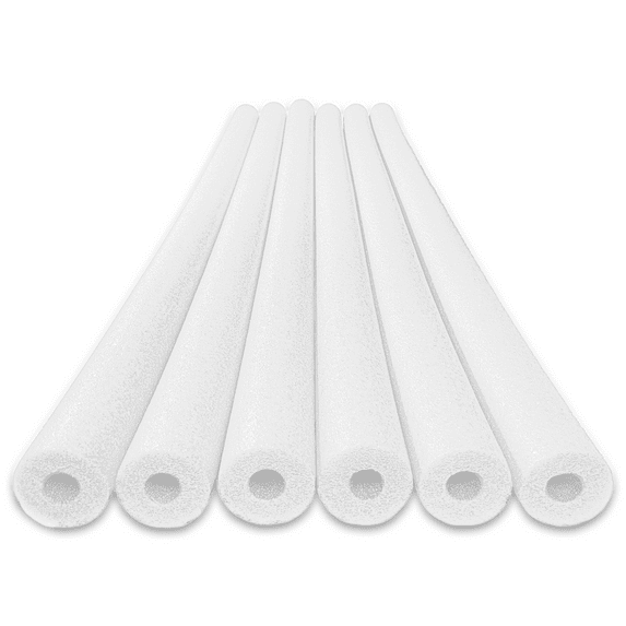 Oodles of Noodles Deluxe Foam Pool Swim Noodles White - 6 Pack