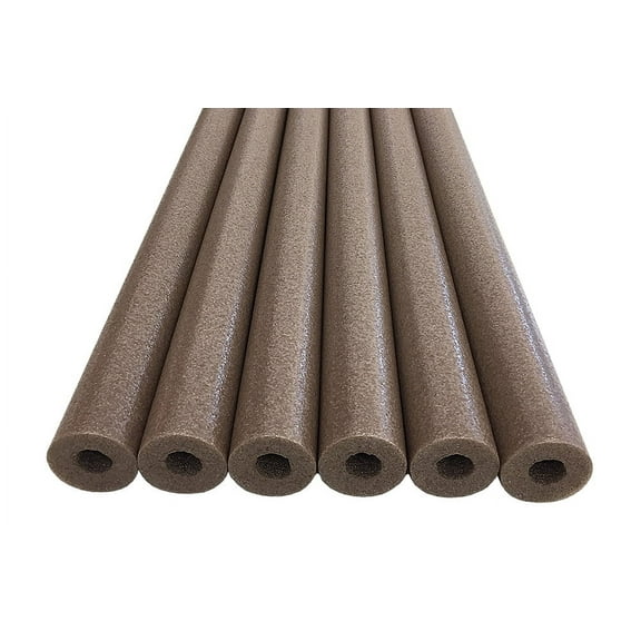 Oodles of Noodles Deluxe Foam Swimming Pool Noodle Float, Brown, 6 Pack