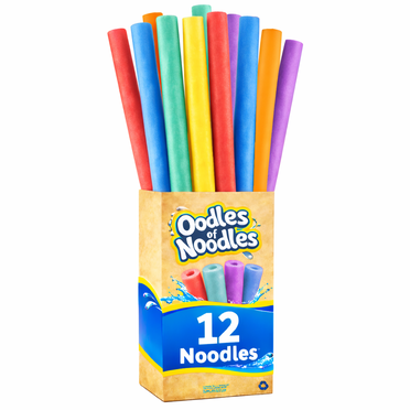 Oodles of Noodles Deluxe Large Solid Core Foam Pool Swim Noodles - 6 ...