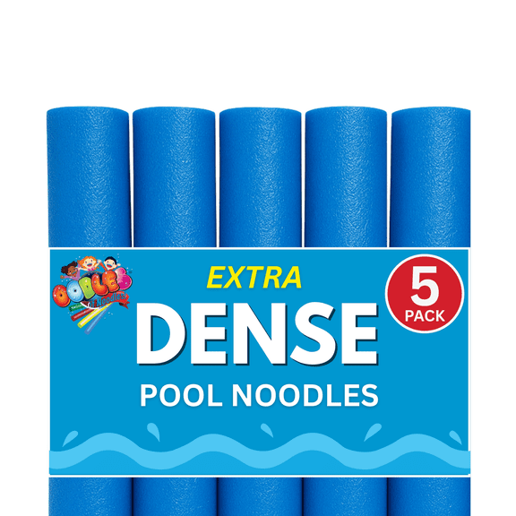 Oodles of Noodles Pool Noodles Foam Soft Large Noodle Tube, Bulk Floats, Pool Toy, Craft Projects - 5 Pack