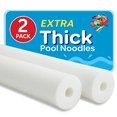 thumbnail image 1 of Oodles of Noodles Premium Jumbo XL Foam Pool Swim Noodles, 2 Pack (White), 1 of 9