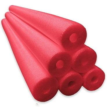 Oodles of Noodles Red Foam Pool Noodles, 6 Pack