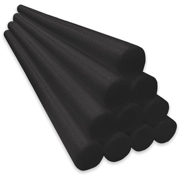 Oodles of Noodles Deluxe Pool Noodles Foam - Pack of 10 - Extra Dense (Black)