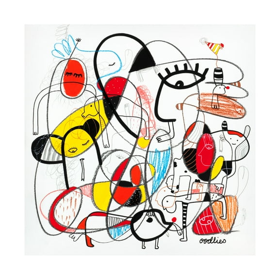 Oodlies 'Poking The Joker' Canvas Art