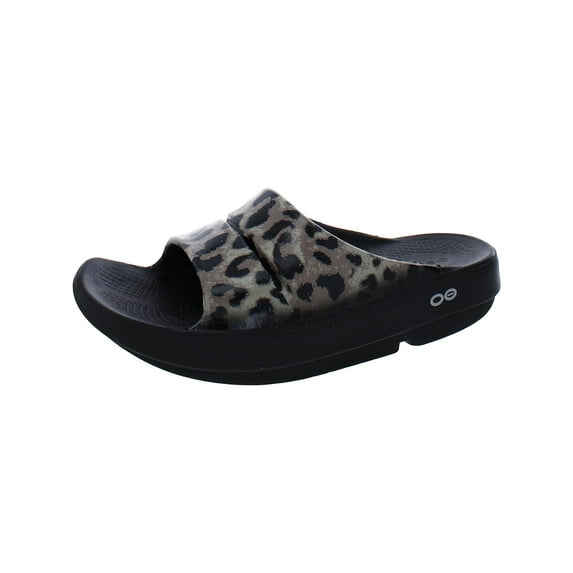 Oofos Mens Ooahh Textured Sport Slide Sandals