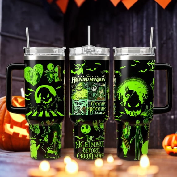 Oogie Boogie 40oz Tumbler, Nightmare Before Christmas Tumbler, Jack Skellington Disneyland Tumbler 40oz, Haunted Mansion Tumbler