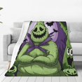Oogie Boogie Blanket Anime Soft Micro Fleece Blanket All Season