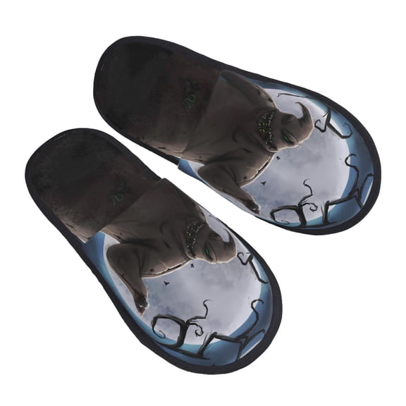 Oogie Boogie Furry Slippers for Women Men Fuzzy House Slippers Winter Anti-slip Indoor and Outdoor Slip on Shoes Large
