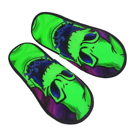 Oogie Boogie Furry Slippers for Women Men Fuzzy House Slippers Winter Anti-slip Indoor and Outdoor Slip on Shoes Medium