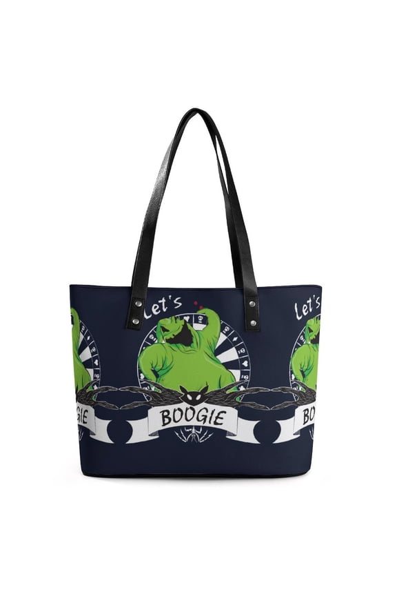 Oogie Boogie Handbag For Women Leather Shoulder Bag Casual Big Capacity Novelty Tote Bag