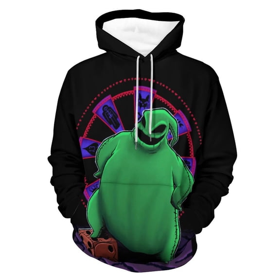 Oogie Boogie Hoodies for Men Women 3D Print Pullover Novelty Hooded Sweatshirt Hoodies with Big Pockets 2XL
