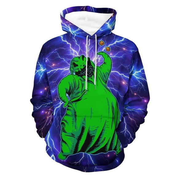 Oogie Boogie Hoodies for Men Women 3D Print Pullover Novelty Hooded Sweatshirt Hoodies with Big Pockets 3XL