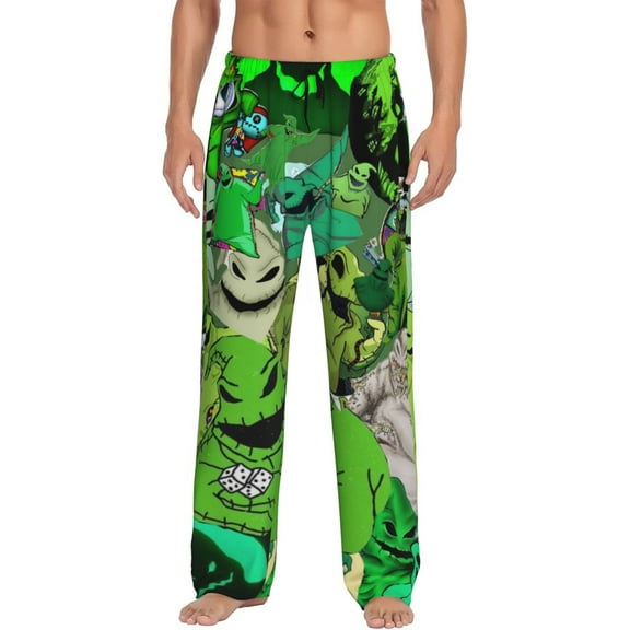 Oogie Boogie Men's Pajama Pants, Ultra-soft Comfy Casual Lounge Pants, Graphic Printed Sleep Pjs Bottoms With Drawstring Pockets