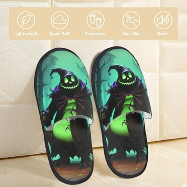 Oogie Boogie Slippers Bedroom Shoes Indoor Furry Warm Stylish Pattern Home Slippers For Women Men Medium