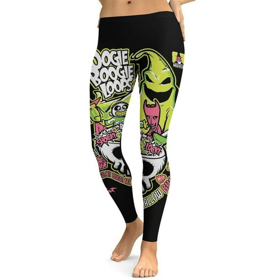 Oogie Boogie Yoga Pants Casual High Waisted Butt Lift Stretch Legging Soft Workout Leggings for Women Girls S