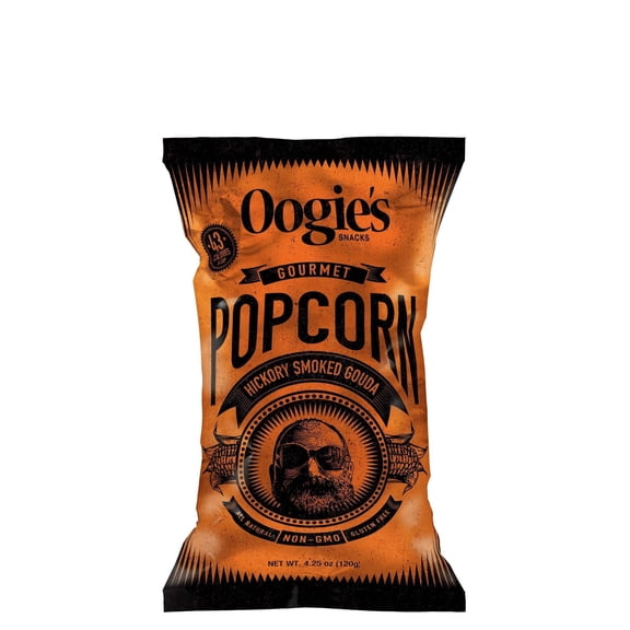 Oogie's Snacks Gluten-Free Hickory Smoked Gouda Popcorn, 4.25 oz Big Bags (4 Count)