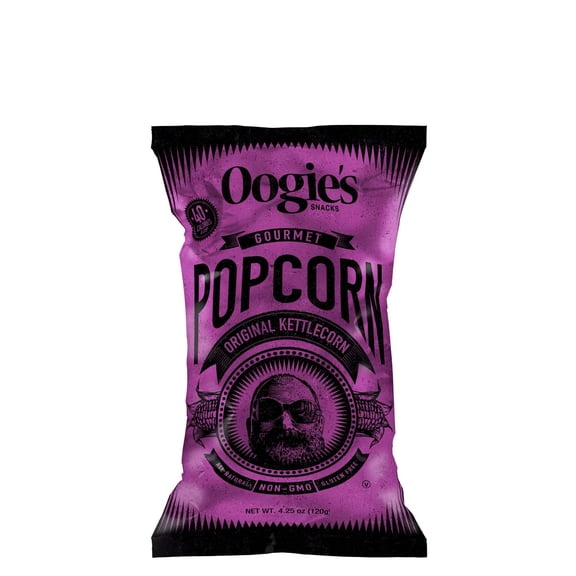 Oogie's Snacks Gluten-Free Original Kettlecorn Popcorn, 4.25 oz Big Bags (4 Count)