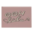thumbnail image 1 of Ooh La La Cutting Board, Floral Vintage Layout with Typography Feminine and Styling, Decorative Tempered Glass Cutting and Serving Board, in 3 Sizes, by Ambesonne, 1 of 2