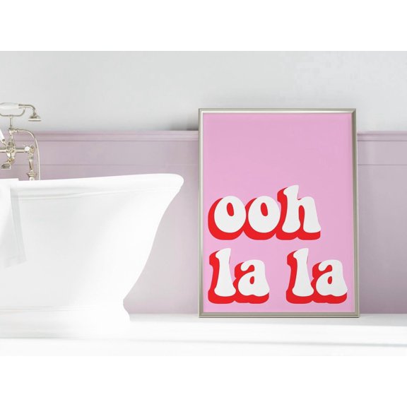 Ooh La La Colorful Typography Poster