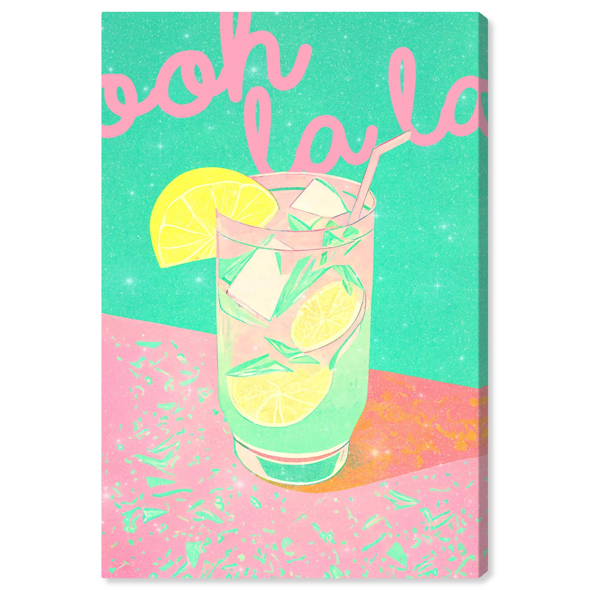 Ooh La La Drinks and Spirits Gallery Wrapped Canvas Wall Art
