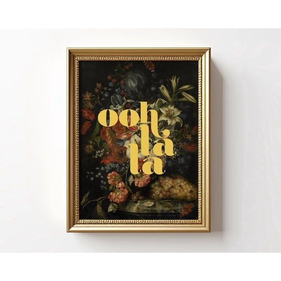 Ooh La La Floral Still Life Poster Unframed Paper Print