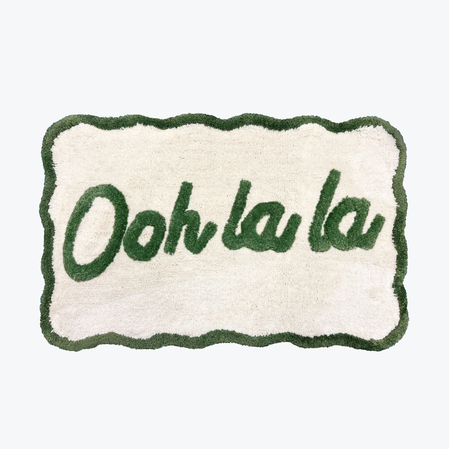 Ooh La La Slogan Scallop Bath Mat