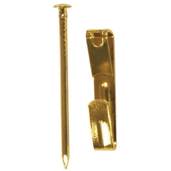 Ook 50451 10 Lb Capacity Brass Picture Hanger Pack of 12