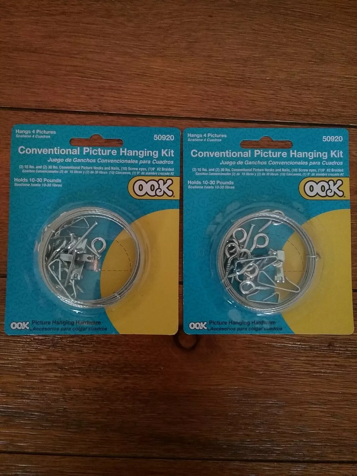 Ook 50920 Picture Hanging Kit, 10 To 30 Lb Weight Capacity/ Set Of 2