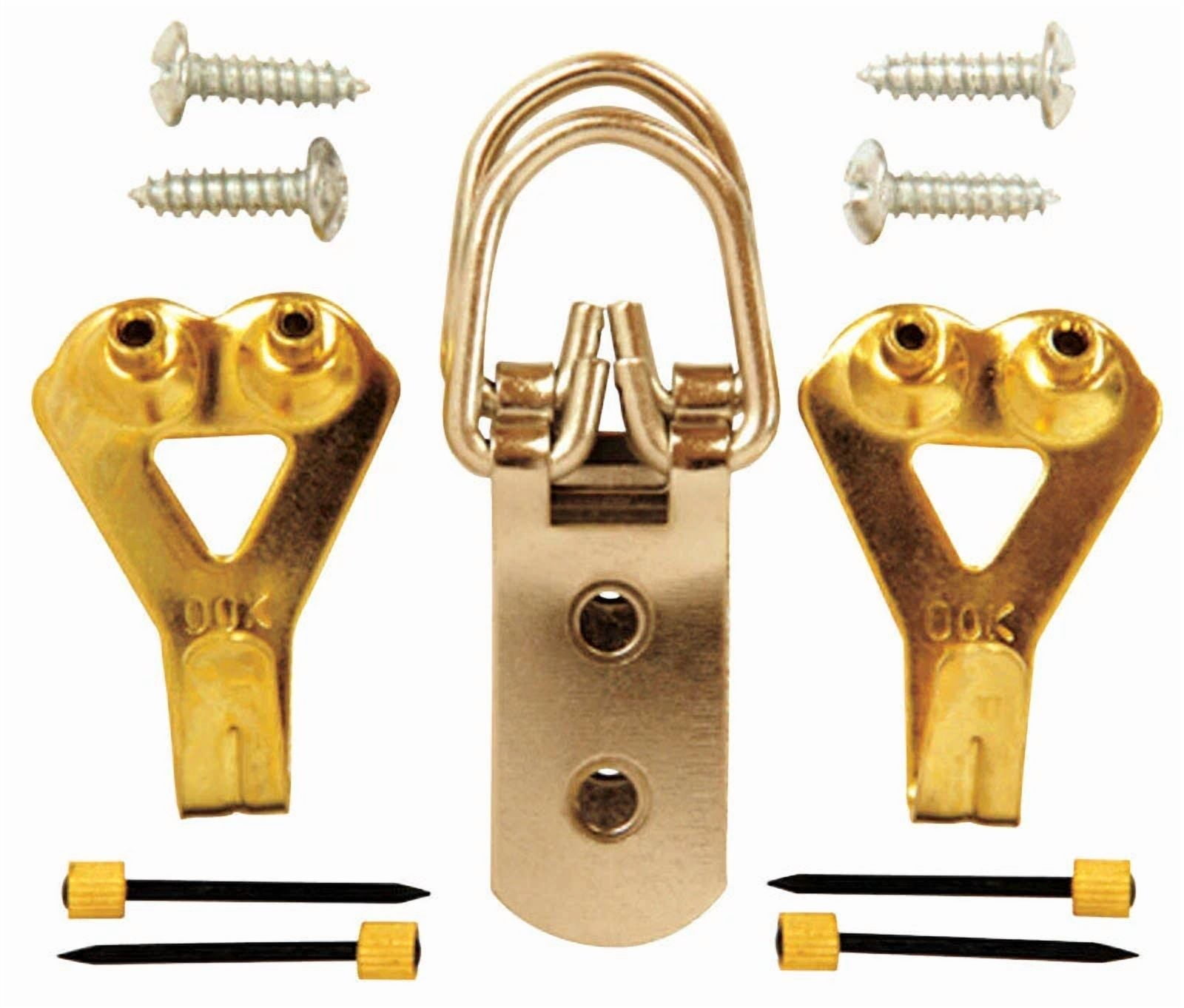 Ook 55075 Brass-Plated Steel Professional Picture Hanging Set 50 Lbs. Capacity