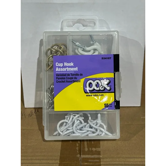 Ook Cup Hook Assortment 55Pc Packed 2