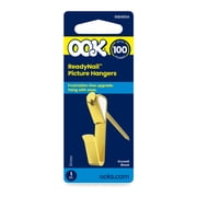 Ook Picture Hangers, ReadyNail, 100 lbs, for Drywall and Wood, Steel, Brass Finish, Gold, 1 pack