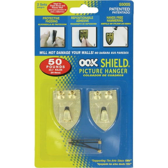 Ook Professional Shield Hangers, 50 lbs., 2/Pkg.