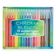 Ooly Chroma Blends Watercolor Brush Markers, Set of 18 Watercolor Markers