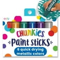 thumbnail image 1 of Ooly Chunkies 6 Metallic Paint Sticks, Mess Free Art Supplies for Toddlers, 1 of 9