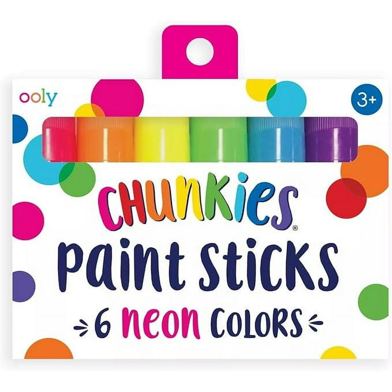Ooly Chunkies Twistable Tempera Paint Sticks For Kids, No Mess Kids Art  Supplies for Kids 4-6, Mess Free Coloring for Toddlers, Classroom Supplies  for Toddler Art, Quick Drying Art [Neon, Set of