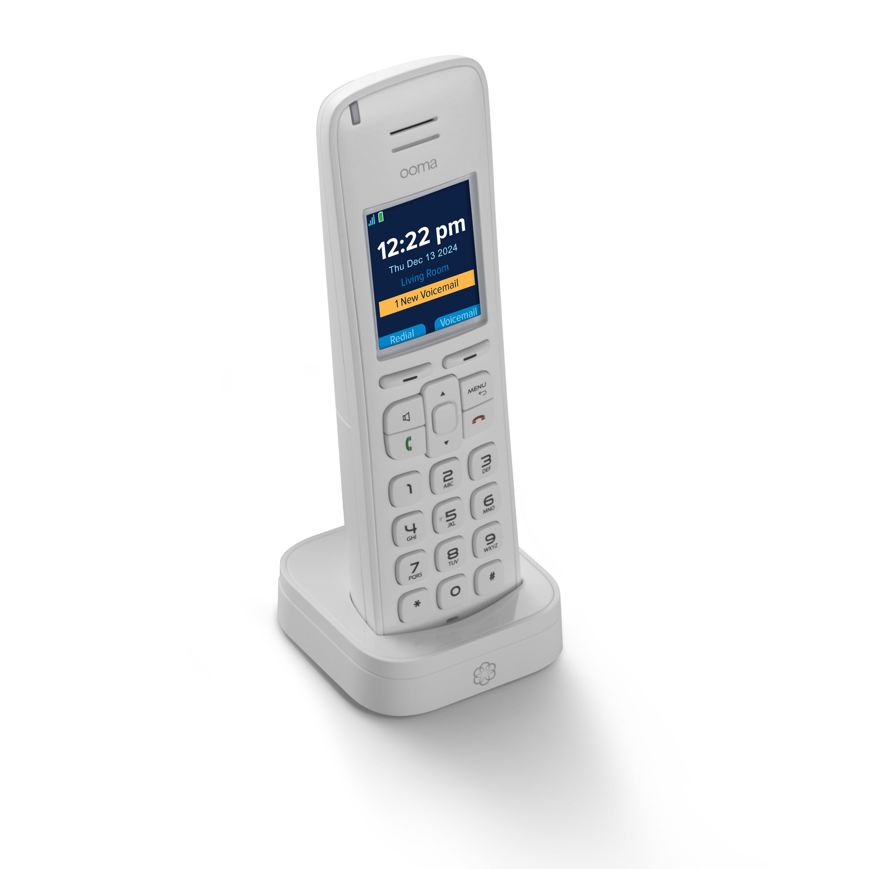 Ooma HD3 Handset Cordless Phone with CallerID and HD Voice Quality