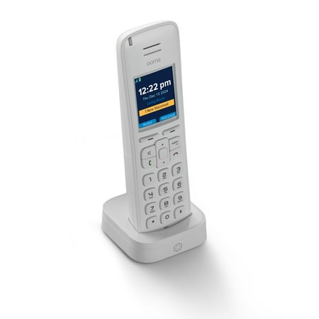 Ooma HD3 Handset Cordless Phone with Caller-ID and HD Voice Quality. Works with Ooma Telo VoIP internet home phone service.