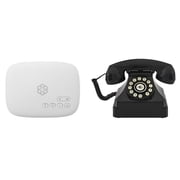 Ooma VoIP Home Phone Retro Bundle with Phone Genie IP Wired Adapter, Wired Crosley Kettle Phone, and Premier Service
