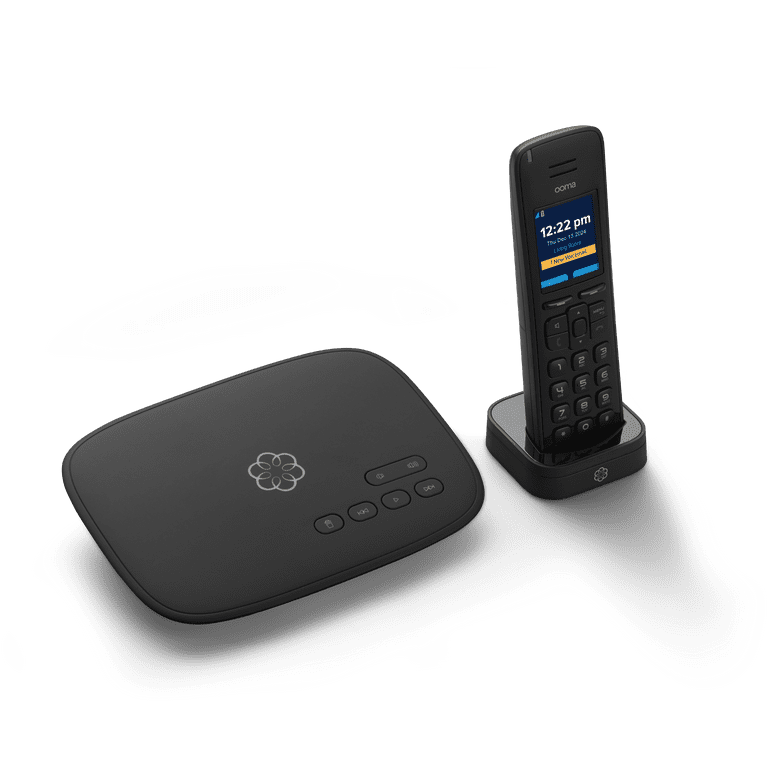 Ooma Telo VoIP Internet Home Phone Service with 1 Cordless Handset 