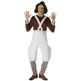 Disfraz de Charlie y The Chocolate Factory para adultos, talla grande,  disfraz de Oompa Loompa