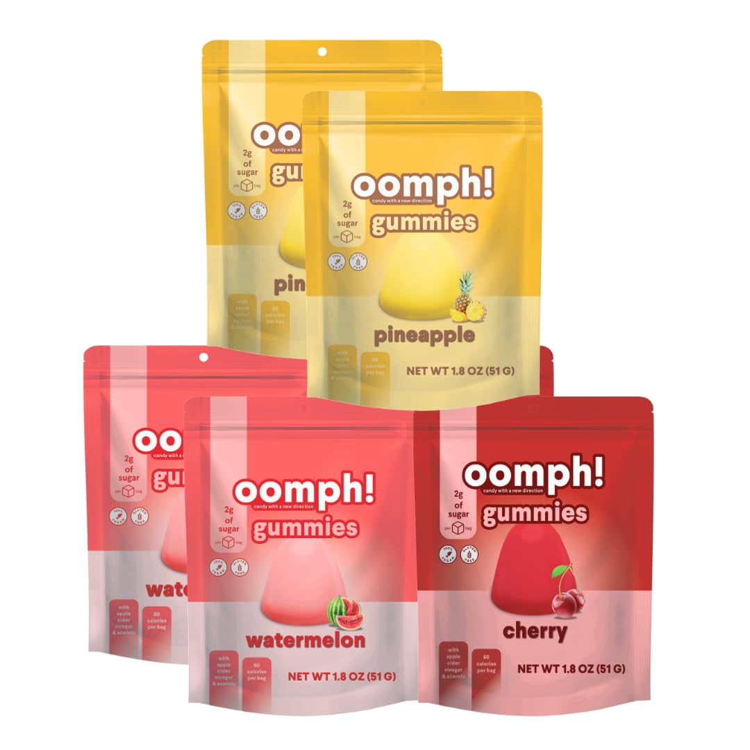 Oomph! Sweets Fiber Gummy Candy, Low Sugar Low Carb Keto Fruit Snack