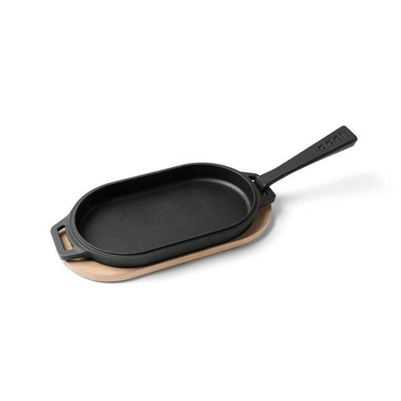 Ooni 6012725 Cast Iron & Wood Sizzler Pan - 2 Piece