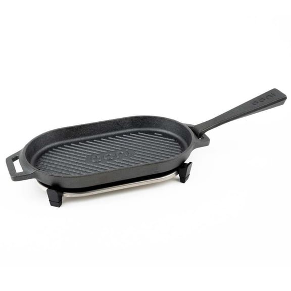 Ooni 12.2 Inch Premium Cast Iron And Stainless Steel Grizzler Pan