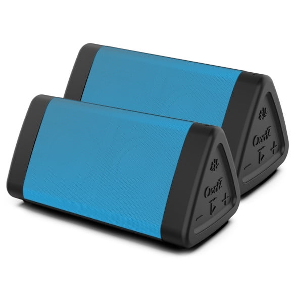 OontZ Angle 3 Bluetooth Speaker, 2 Pack Portable Wireless Bluetooth Speaker, 10 Watts, Crystal Clear Stereo Sound, IPX5 Water Resistant Loud Bluetooth Speakers (Blue-Dual)