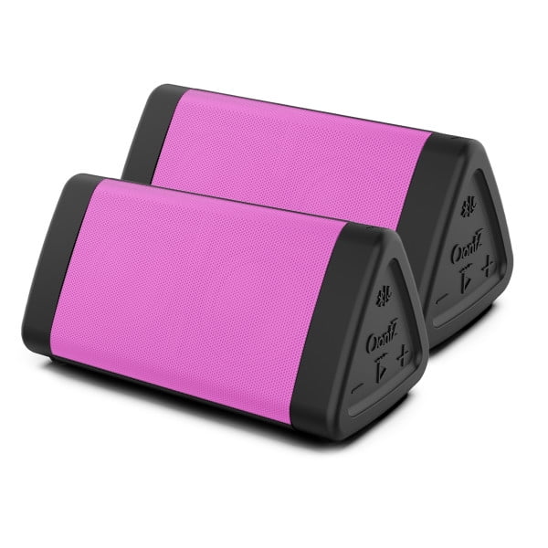 OontZ Angle 3 Bluetooth Speaker, 2 Pack Portable Wireless Bluetooth Speaker, 10 Watts, Crystal Clear Stereo Sound, IPX5 Water Resistant Loud Bluetooth Speakers (Pink-Dual)