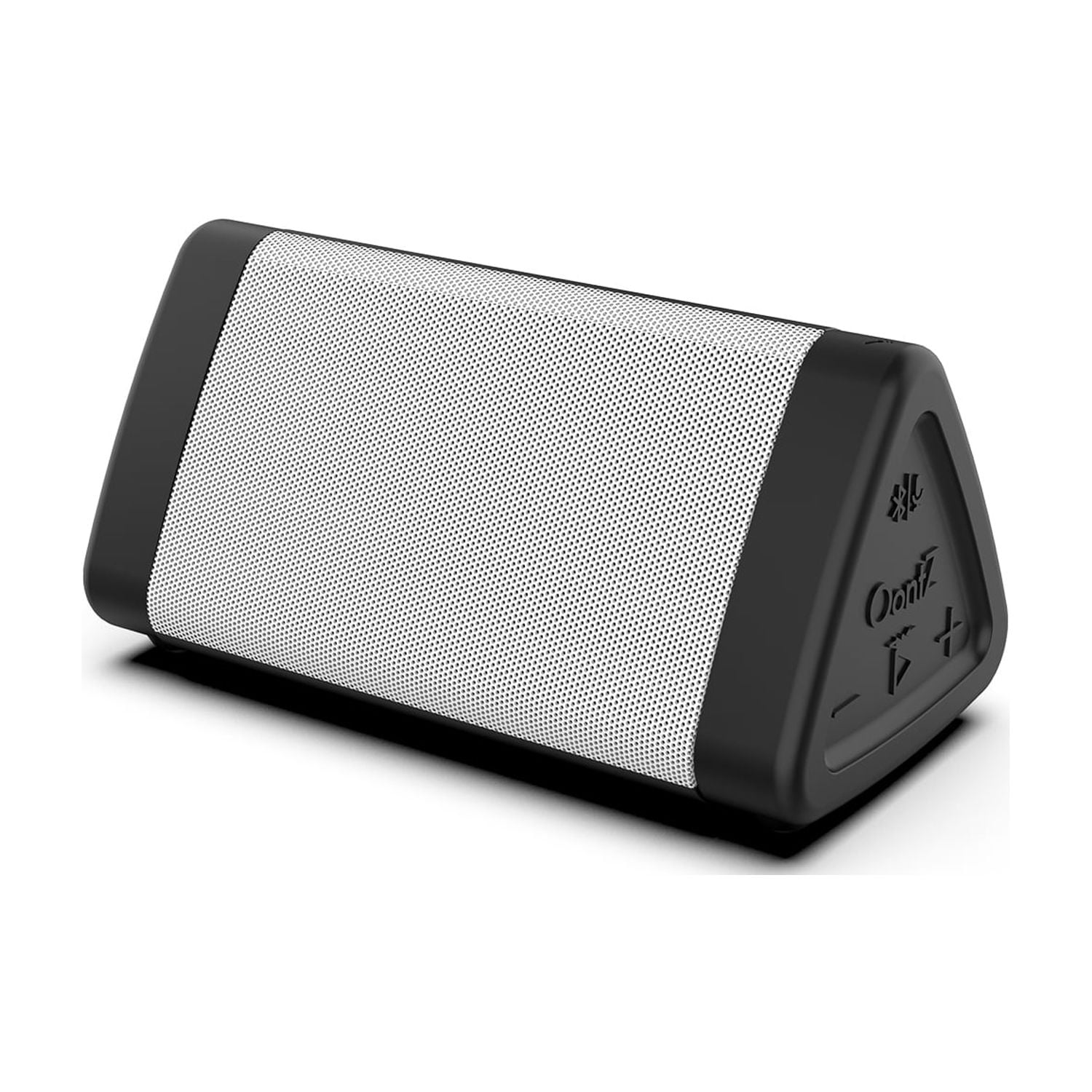 OontZ Angle 3 Enhanced Stereo Edition IPX5 Splashproof Bluetooth Speaker, Volume Boost, Bass Radiator, 100' Range, White