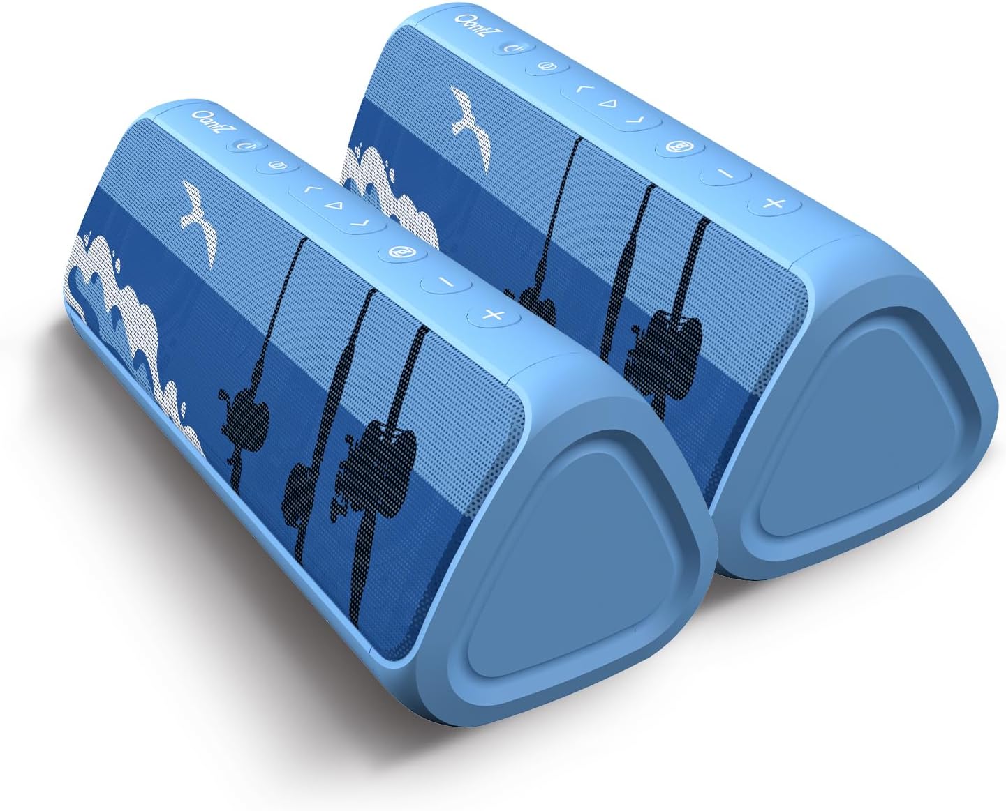 OontZ Pro Boat Portable Bluetooth Speaker, 2Pack IPX7 Waterproof