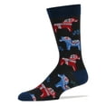 thumbnail image 1 of Oooh Yeah Men's Animal Funny Crew Cotton Sock, Dala Horse, Shoe Size 8-13, 1 of 3