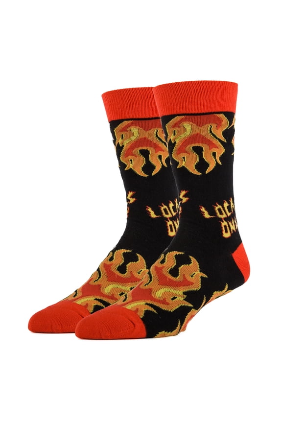 Men's Colorful Novelty Crew Socks, Funny Dress Socks, Locals Only, One Size